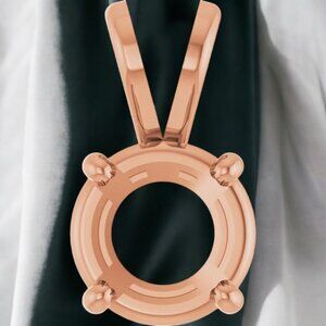 7.0 mm Round Pendant Mounting in 14kt Rose Gold